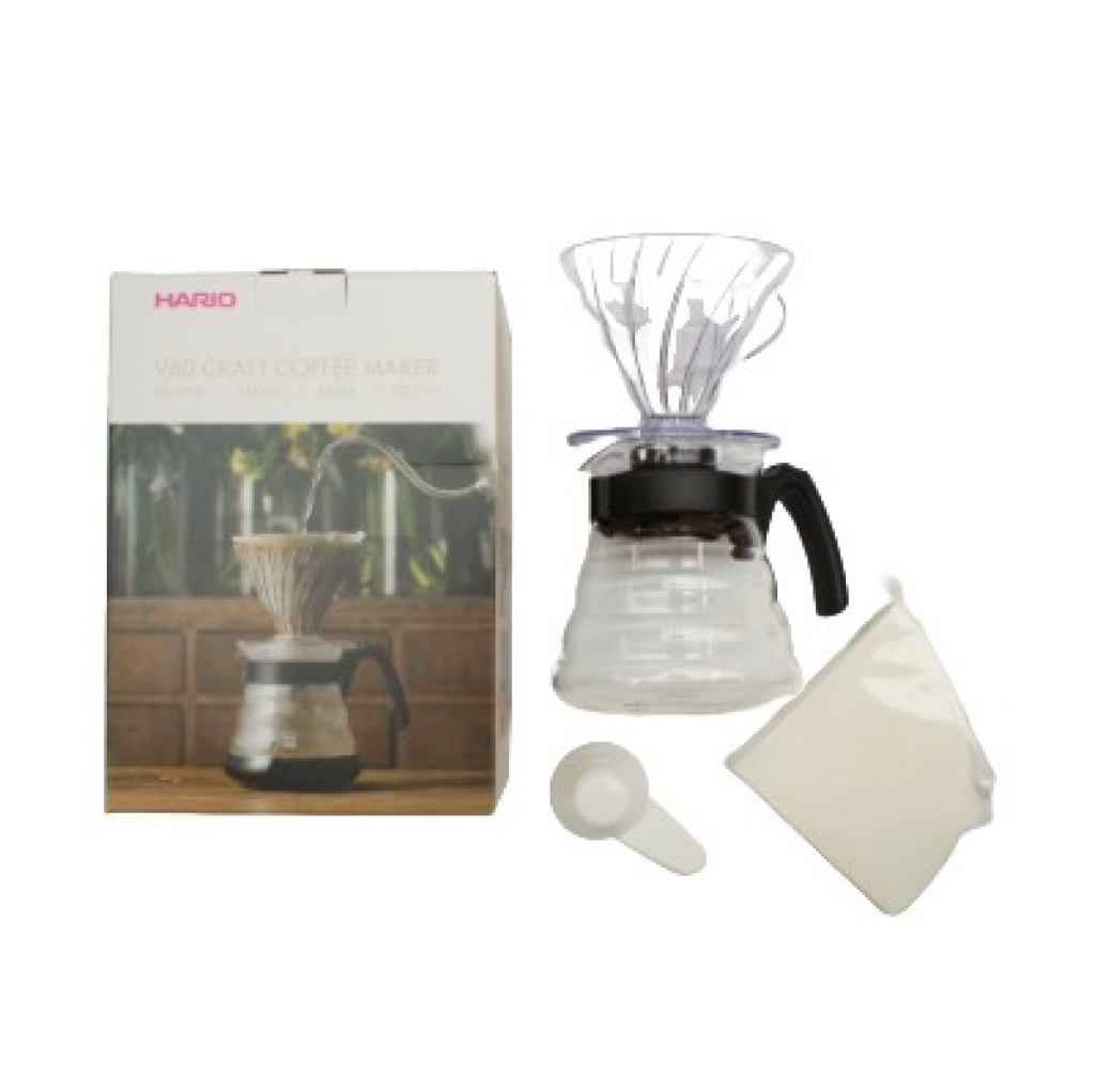 JUEGO DRIPPER HARIO V60 TRANSPARENTE CON JARRA Café Ginebras